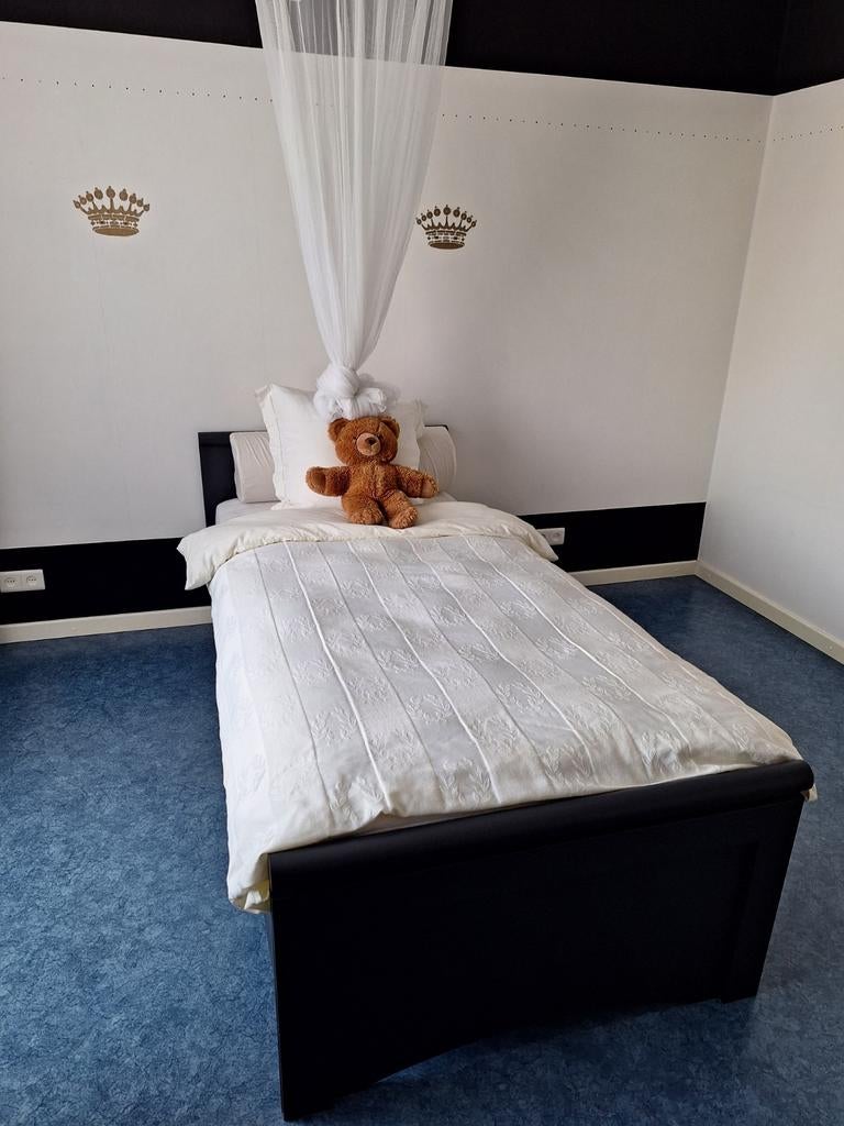 Heel mooi antraciet eenpersoonsbed 90x200. Perfecte staat!!, Enlèvement
