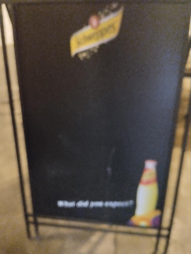 Groot stoep reclame Sandwich bord schwepps, Ophalen, Zo goed als nieuw