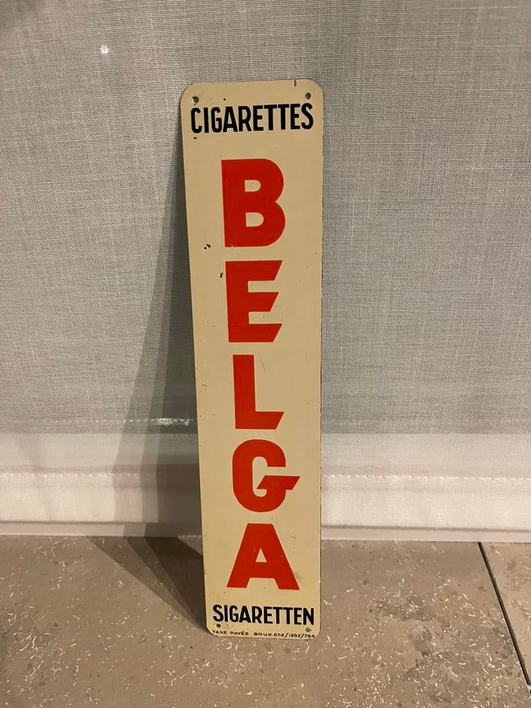 Belga 1932 blikken deurpostje perfect (24,5 op 5,5), Ophalen of Verzenden, Zo goed als nieuw
