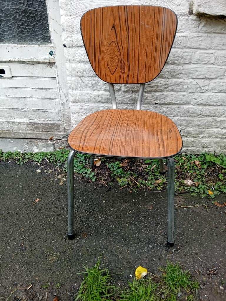 Chaise de cuisine en formica, Maison & Meubles, Enlèvement, Utilisé, Fer