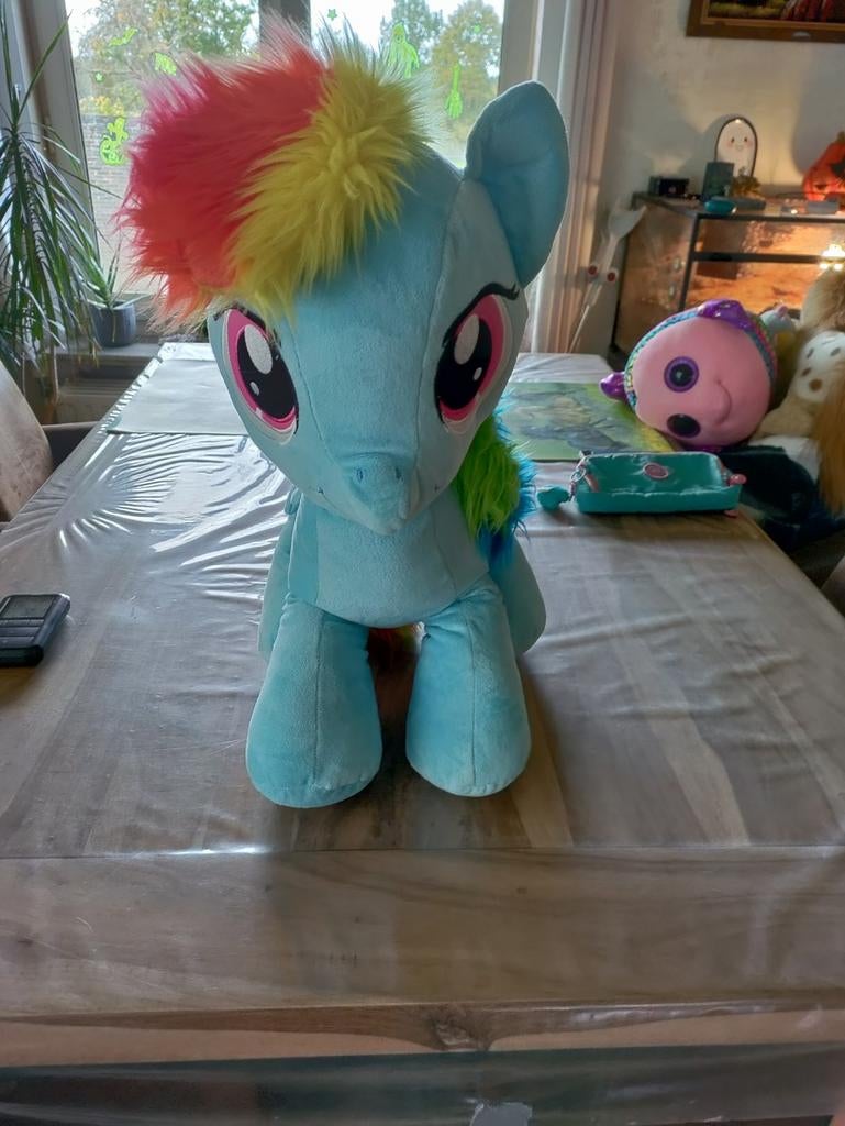 Grote my little pony Rainbow Dash knuffel, Ophalen of Verzenden, Zo goed als nieuw