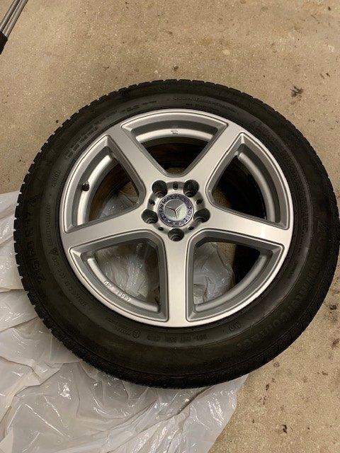 LM Velgen met winterbanden voor Mercedes GLA, Auto-onderdelen, Banden en Velgen, Velg(en), Winterbanden, 17 inch, 215 mm, Personenwagen