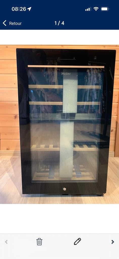 Cave à vin, Haier noire, Elektronische apparatuur, Koelkasten en IJskasten, Ophalen of Verzenden, Zo goed als nieuw