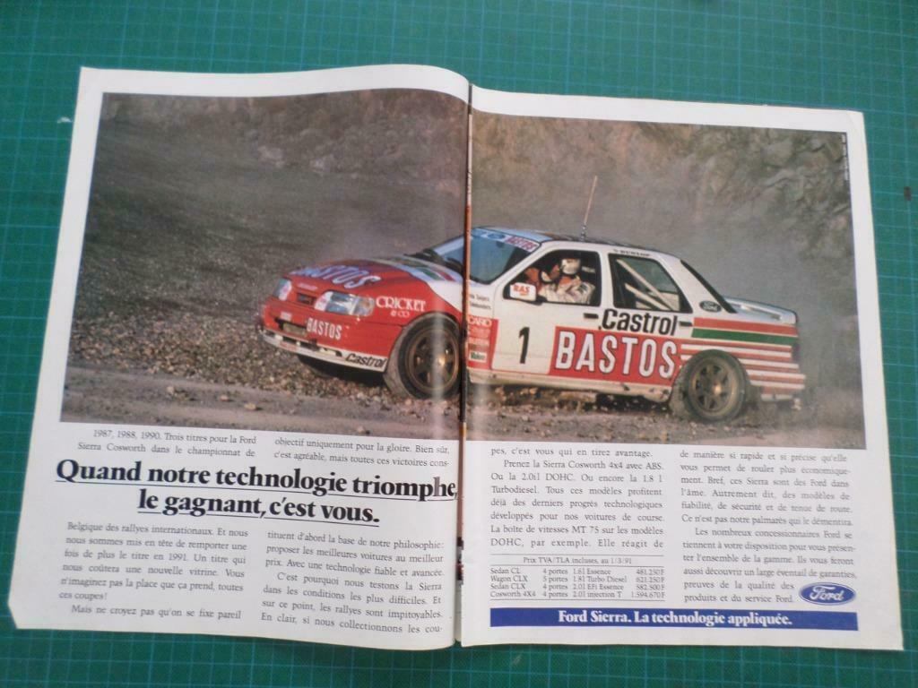 Ford Sierra "Bastos" - publicité papier - 1991, Collections, Marques & Objets publicitaires, Utilisé, Autres types, Enlèvement ou Envoi