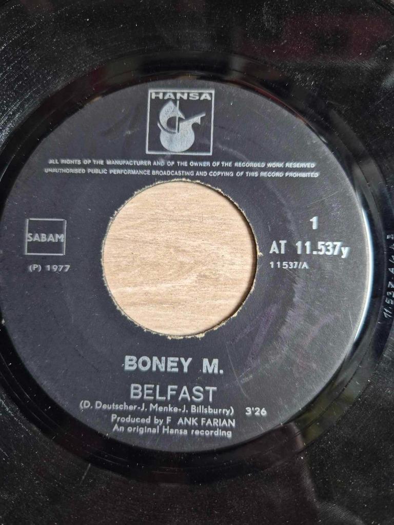 Singel Boney M, Enlèvement ou Envoi