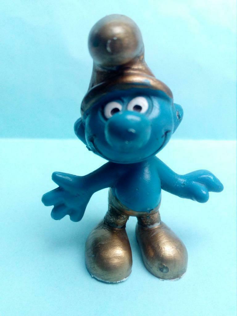 De smurfen : gouden smurf 20005, Verzamelen, Smurfen, Ophalen of Verzenden, Gebruikt, Poppetje, Figuurtje of Knuffel