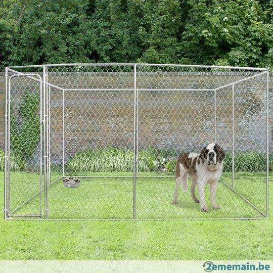 Chenil xxl enclos chien 16m²  parc chien galvanise GEANT, Envoi, Neuf