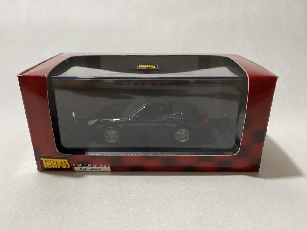 1:43 Porsche 911 996 Carrera open Cabrio zwart, Enlèvement ou Envoi, Comme neuf, Voiture