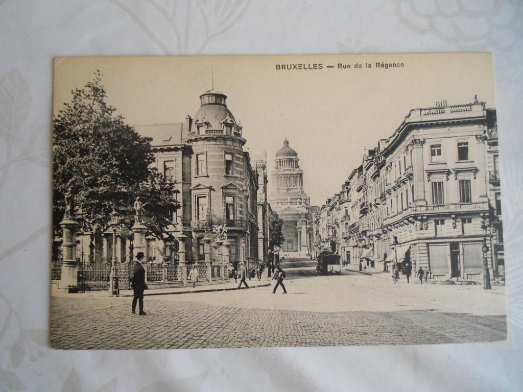 3 cartes postales de la rue de la Régence Bruxelles, Enlèvement ou Envoi, Avant 1920, Affranchie, Bruxelles (Capitale)