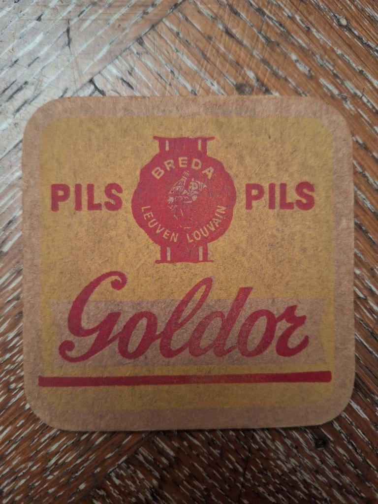 Oud bierviltje Goldor Pils brouwerij Breda Leuven, Collections, Enlèvement ou Envoi