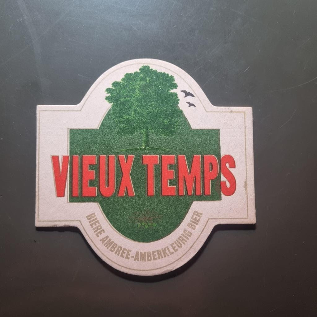 Sous Bock Vieux-Temps (modèle 16), Collections, Marques de bière, Enlèvement ou Envoi, Utilisé, Sous-bock, Autres marques