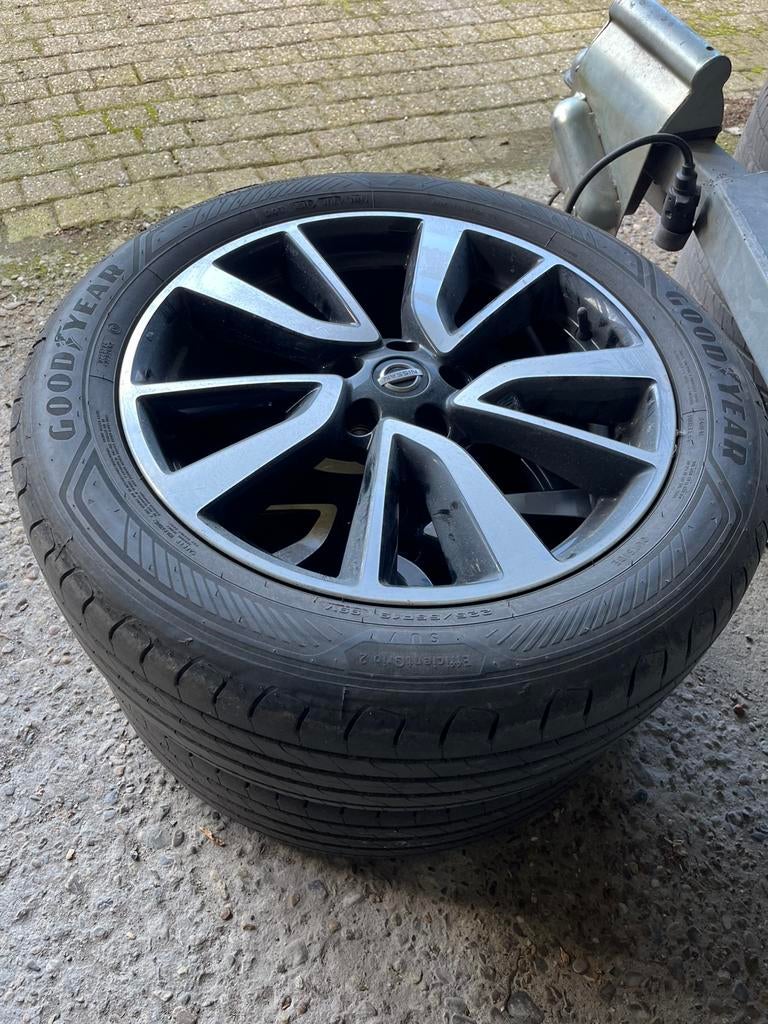Goodyear band + velg 225/55R19 99V SUV Efficient Grip 2, Gebruikt, Banden en Velgen, Personenwagen, Ophalen