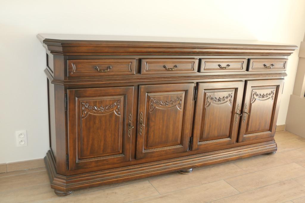 dressoir , eettafel met stoelen, Huis en Inrichting, Complete eetkamers, Gebruikt, 4 tot 6 stoelen, Ophalen