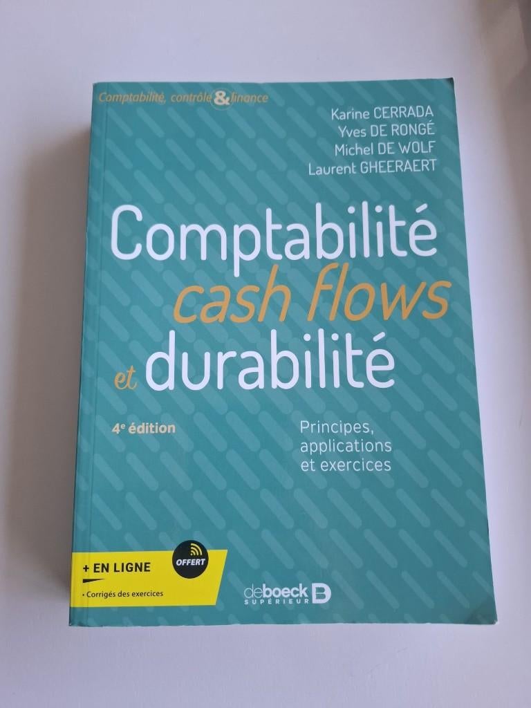 livre Comptabilité, cash-flow et durabilité, Enlèvement, Comme neuf, Management, De boeck