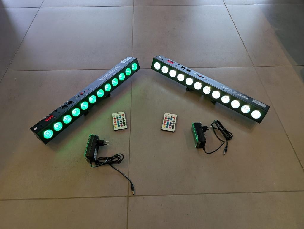 Dj led par bar RGBWA + UV met ingebouwde batterij DMX, Ophalen, Nieuw, Licht, Geluidgestuurd