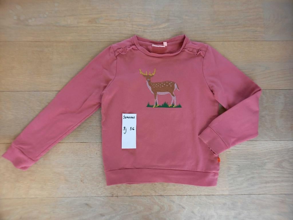 Schattige roze trui met hert Someone 9 Jaar M134, Gebruikt, Meisje, Trui of Vest, Ophalen of Verzenden