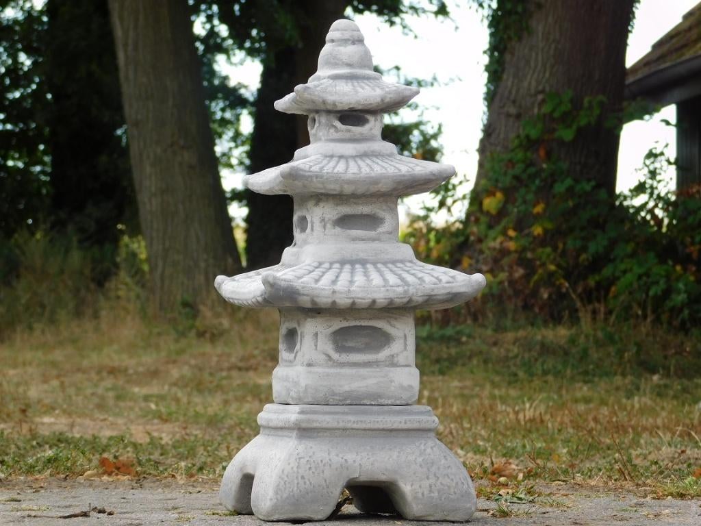 Japanse Pagode Tuinbeeld – Steen – 45 cm, Ophalen of Verzenden, Steen, Overige typen