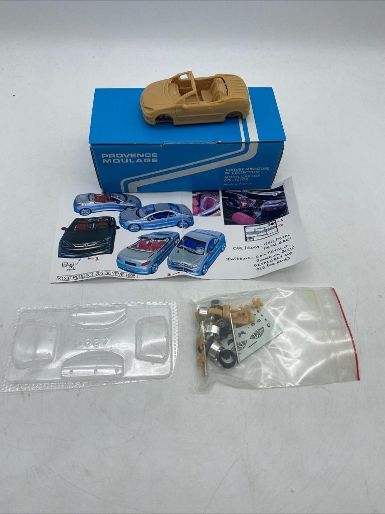 1:43 Provence Moulage K1337B Peugeot 206 Open Geneva 1998, Enlèvement ou Envoi, Comme neuf, Voiture