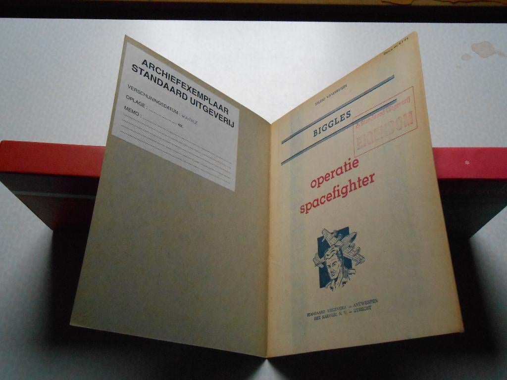 Biggles 8 Operatie Spacefighter 1967 1 ste druk. Archiefexem, Willy Vandersteen, Eén stripboek, Ophalen of Verzenden, Zo goed als nieuw