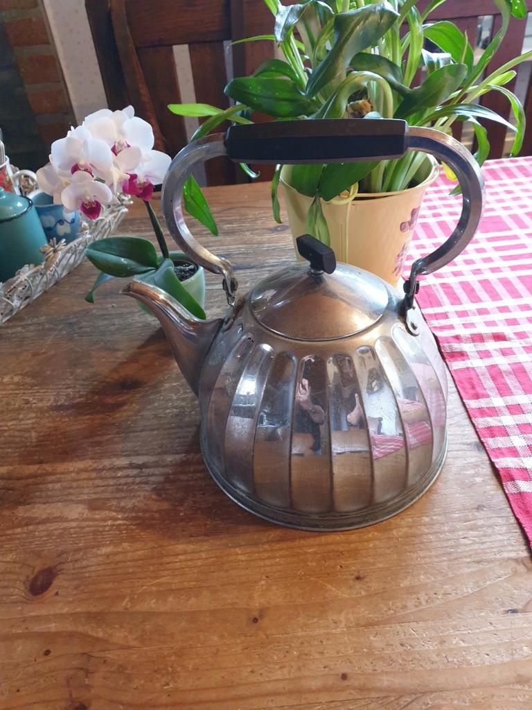 Retro koperen waterketel, Ophalen of Verzenden