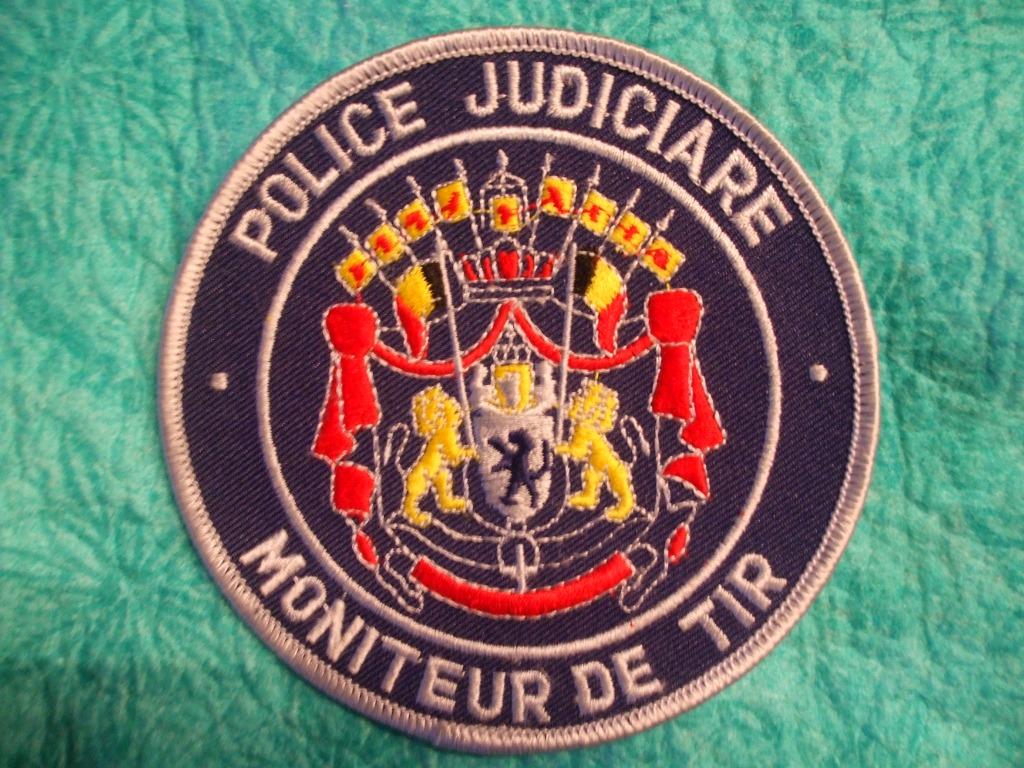 Écusson/insigne brodé pour moniteur de TIR Police Judiciaire, Enlèvement ou Envoi, Neuf