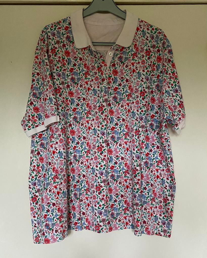Polo fleurs  style Liberty grande taille lire