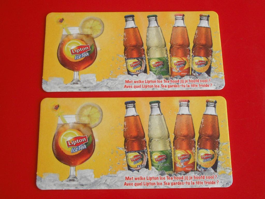 2 SOUS - BOCKS * LIPTON ICE TEA *, Enlèvement ou Envoi, Utilisé, Sous-bock, Autres marques