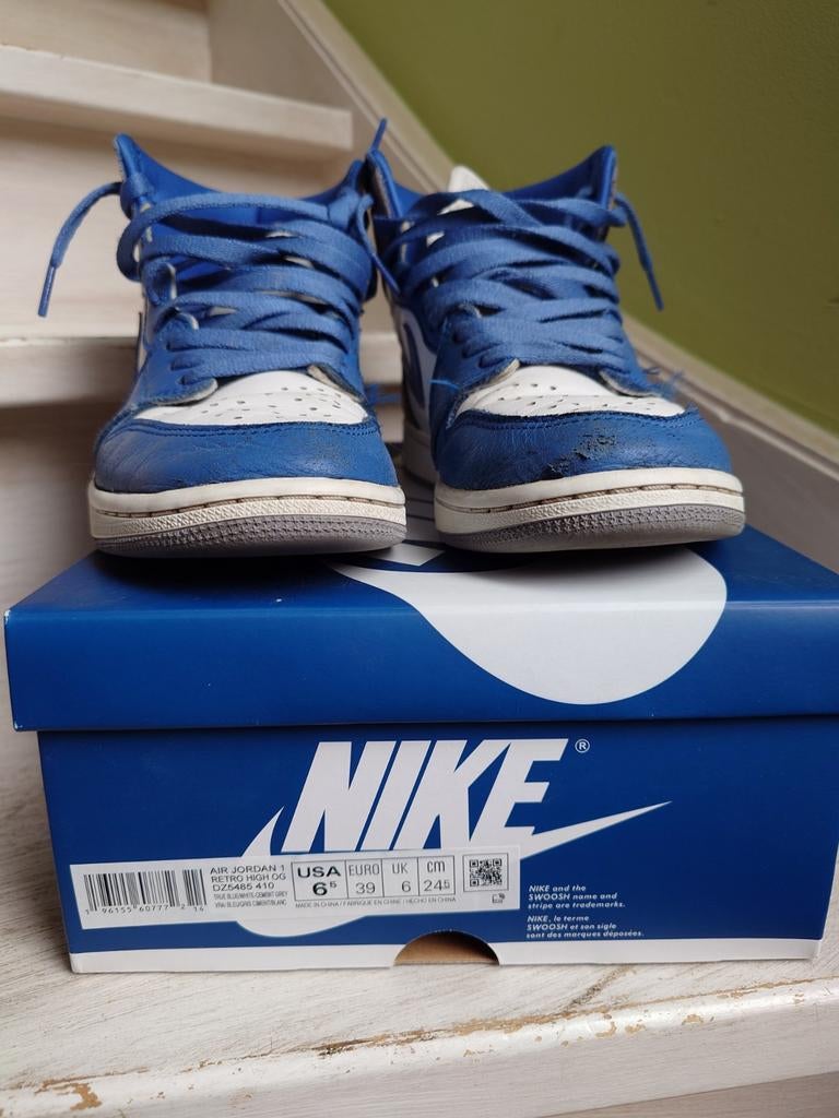 Nike Air Jordan 1 Retro High OG maat 39 USA 6.5, Enlèvement ou Envoi, Nike, Porté, Bleu