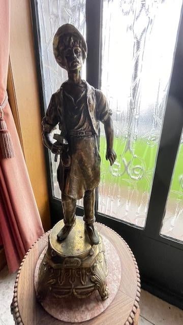 Koperen beeld mijnwerker, Ophalen, Koper