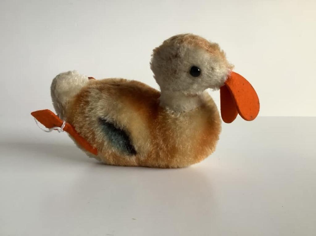 Canard Steiff vintage, Collections, Enlèvement ou Envoi, Utilisé, Ours en tissus, Steiff