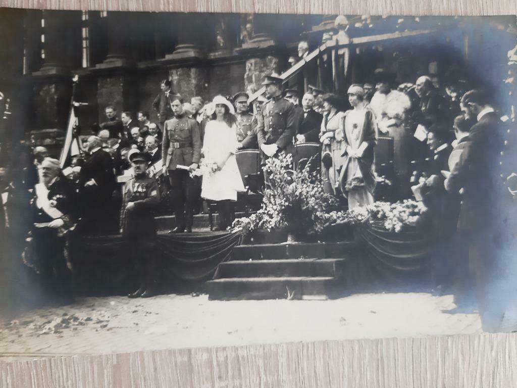 Gent 1920 / Koning Albert Koningin  Elisabeth / 2 foto's, Verzamelen, Ophalen of Verzenden, Gebruikt, Kaart, Foto of Prent