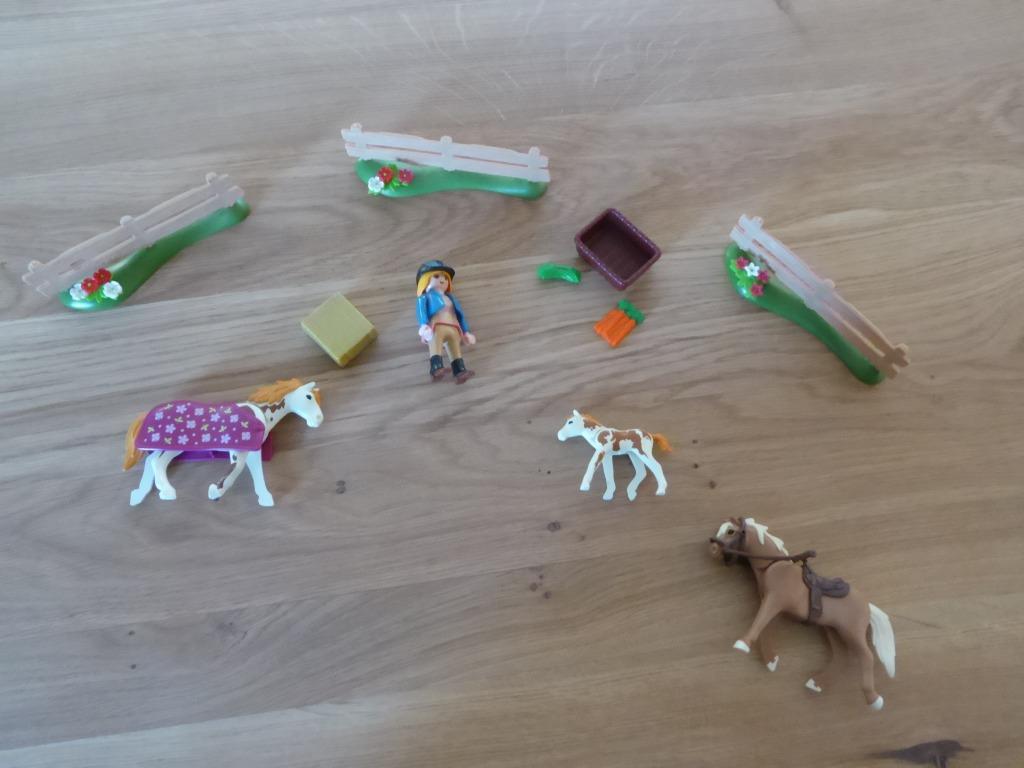 Paddock met Paardenfamilie, Enlèvement ou Envoi, Utilisé, Playmobil en vrac