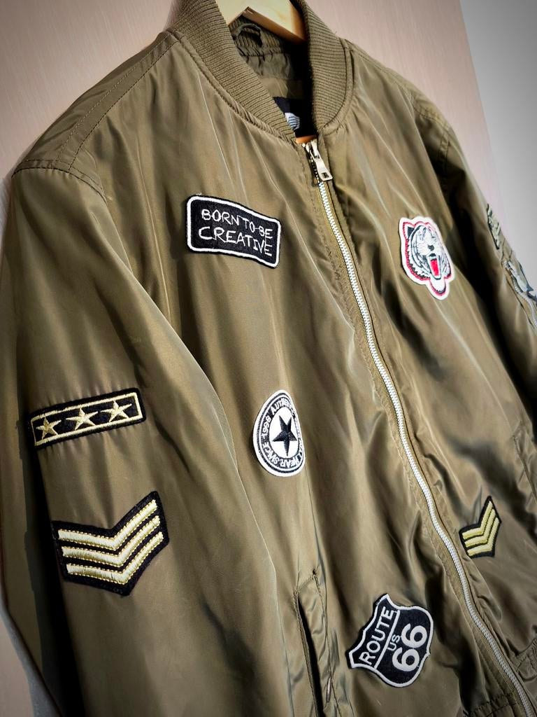Veste Bomber : marque : Denim - taille : M - kaki (neuf), Kleding | Heren, Jassen | Zomer, Zo goed als nieuw, Maat 48/50 (M), Groen