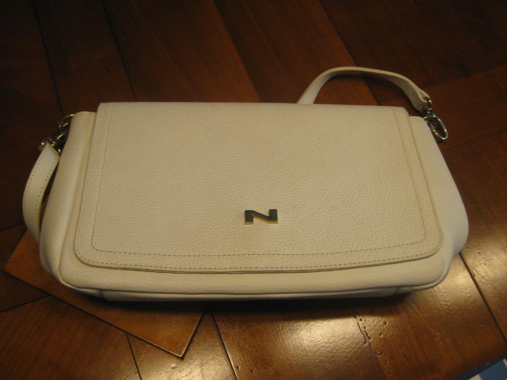 Sac en cuir Nathan-Baume 33*20, Enlèvement ou Envoi, Comme neuf, Blanc, Sac à bandoulière