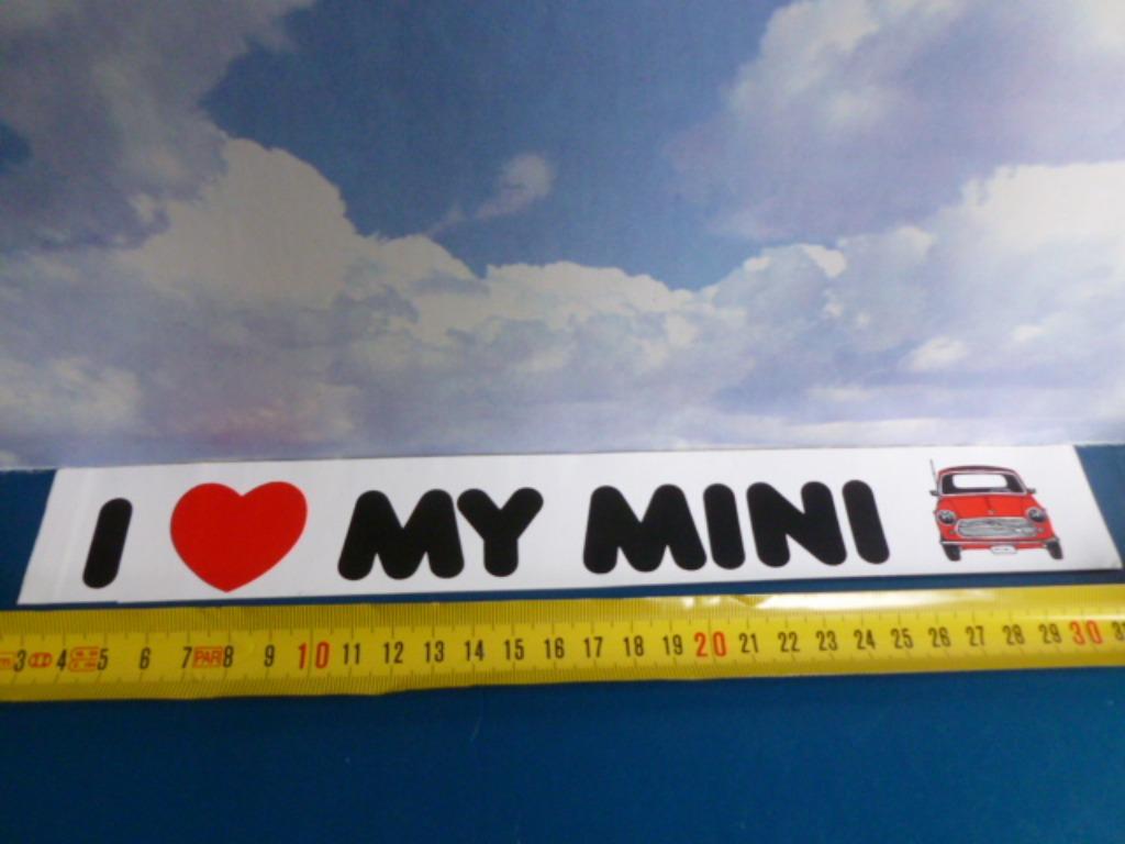 LEYLAND Ancien Sticker Autocollant " I LOVE MY MINI " Neuf, Ophalen of Verzenden, Nieuw