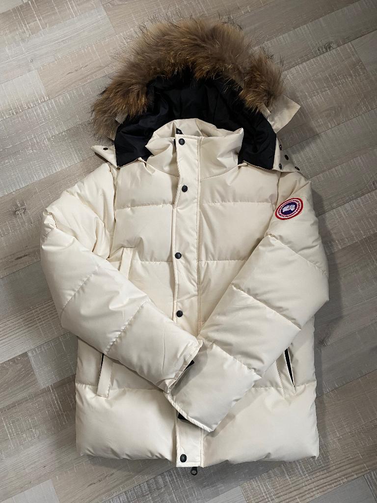 Canada Goose winterjas, Kleding | Heren, Wit, Canada goose, Zo goed als nieuw, Verzenden