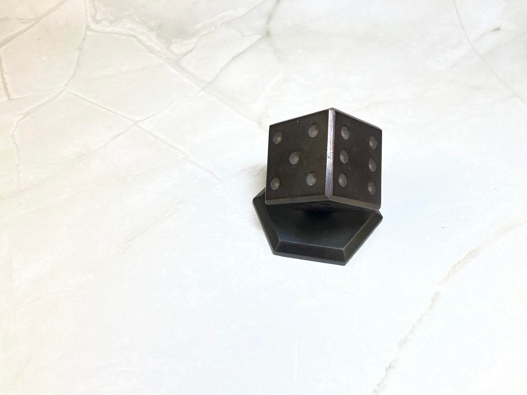 Presse-papiers en métal en forme de dé de jeu, Ophalen of Verzenden