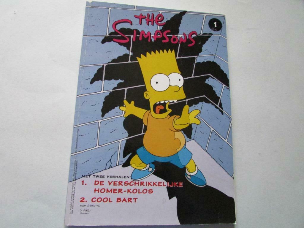 The Simpsons , Nr. 1,   2 verhalen in één strip, Gelezen, Eén stripboek, Matt Groening, Verzenden