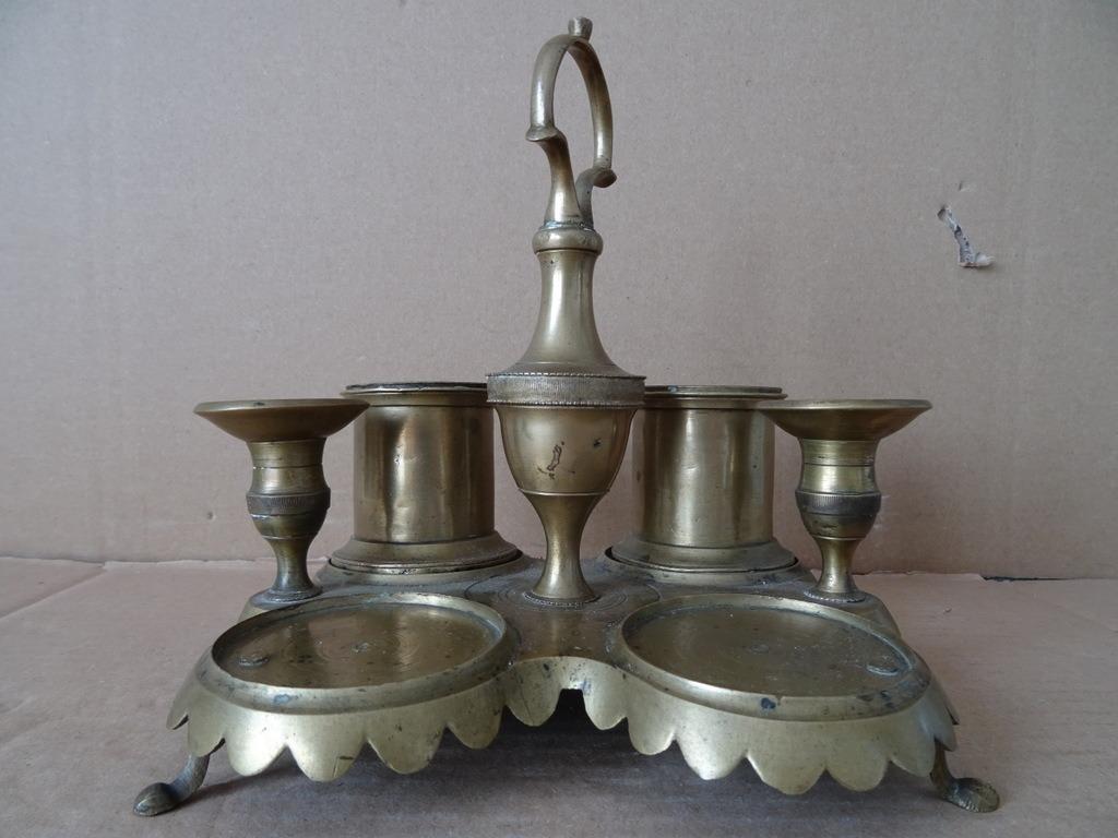 Antiek inktstel antiek bronzen inktstel brons ca. 1820-1830, Antiek en Kunst, Ophalen of Verzenden, Brons