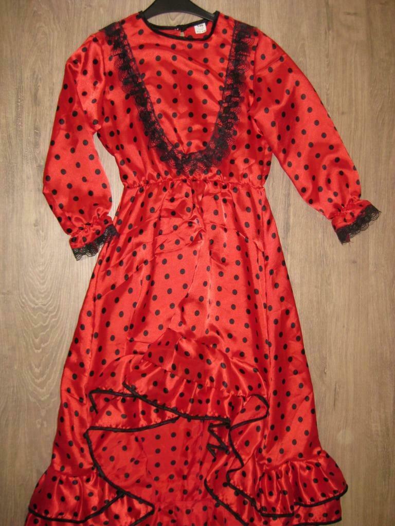 Spaans flamenco kleed maat 140, Ophalen of Verzenden, Zo goed als nieuw, 134 t/m 140, Meisje