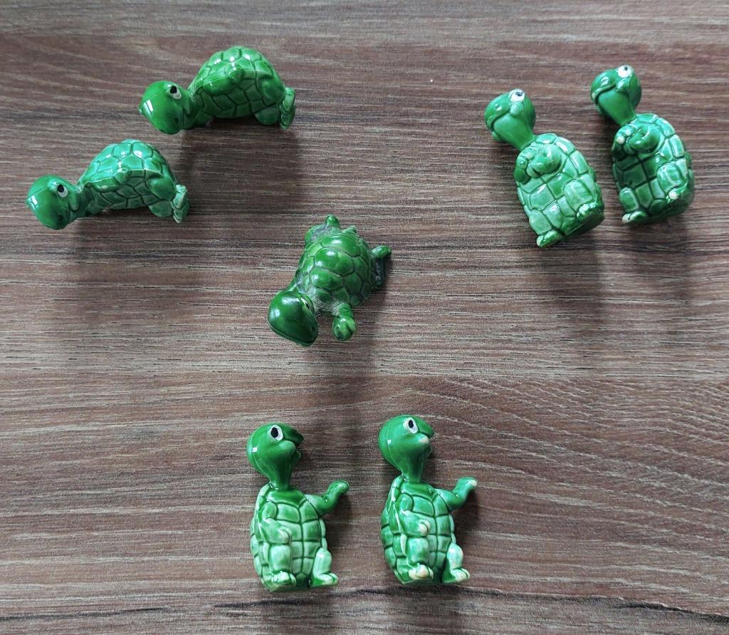 Lot 7 Tortues Die Tapsi Törtels avec variante DE 1987, Enlèvement ou Envoi, Utilisé, Figurines en plastique dur