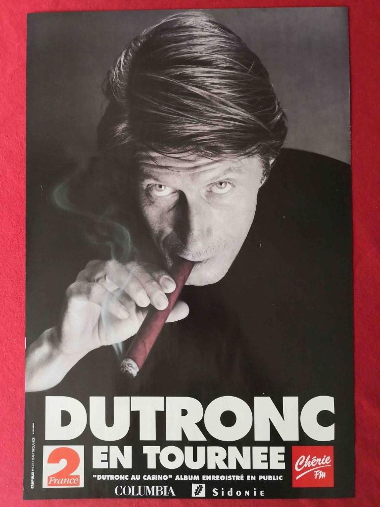 JACQUES DUTRONC - AFFICHETTE ORIGINALE - 40/60 CM, Enlèvement ou Envoi, Rectangulaire vertical, A1 jusqu'à A3, Comme neuf