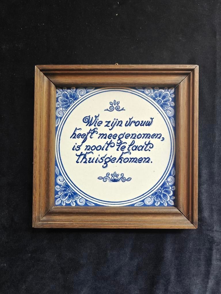 Wie zijn vrouw heeft meegenomen, spreuk, Ophalen of Verzenden, Zo goed als nieuw