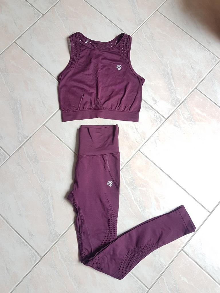 fitness set, Paars, Ophalen of Verzenden, Fitness of Aerobics, Zo goed als nieuw