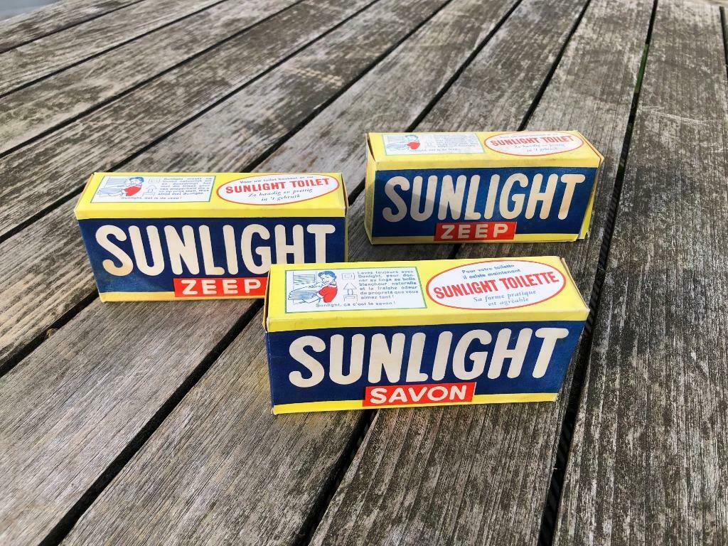 vintage SUNLIGHT zeep in originele verpakking, Antiek en Kunst, Ophalen of Verzenden