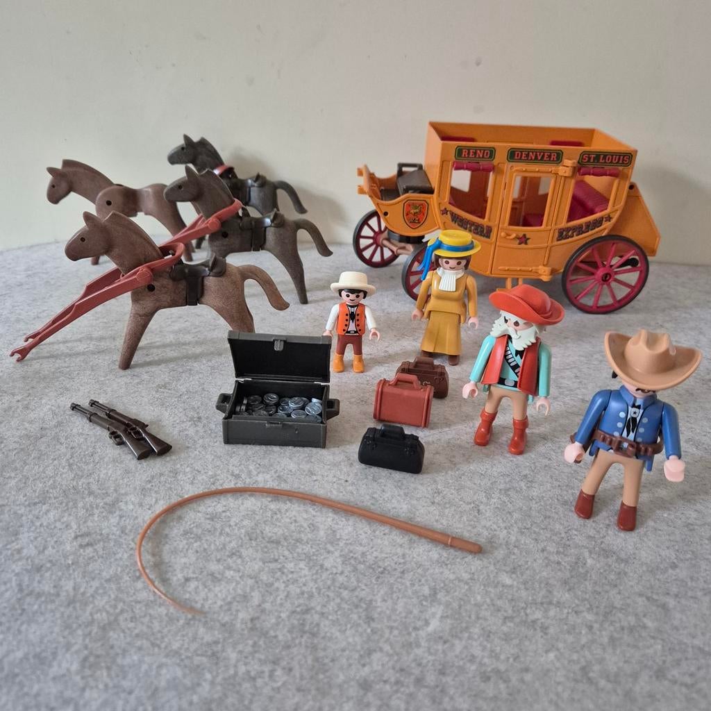 Playmobil Western Postkoets 3803 onvolledig, Ophalen of Verzenden