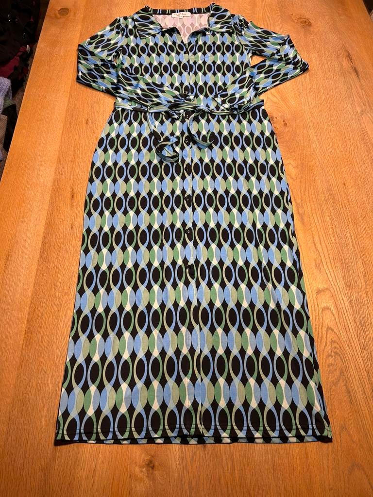 Retro print hemdjurk LolaLiza maat 36, Enlèvement ou Envoi, Taille 36 (S), Comme neuf, Bleu