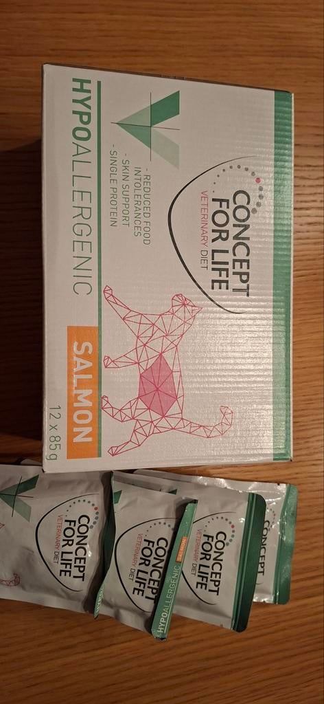 Hypoallergenic natte voeding voor katten, Ophalen