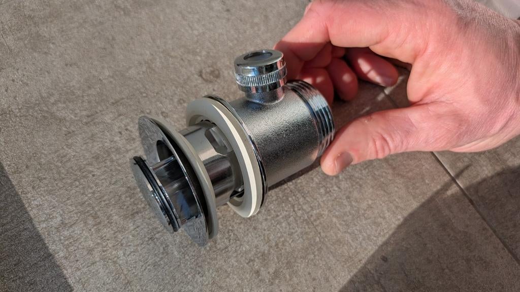 Afvoer Inox afsluiter - sanitair: twee stuks, Enlèvement