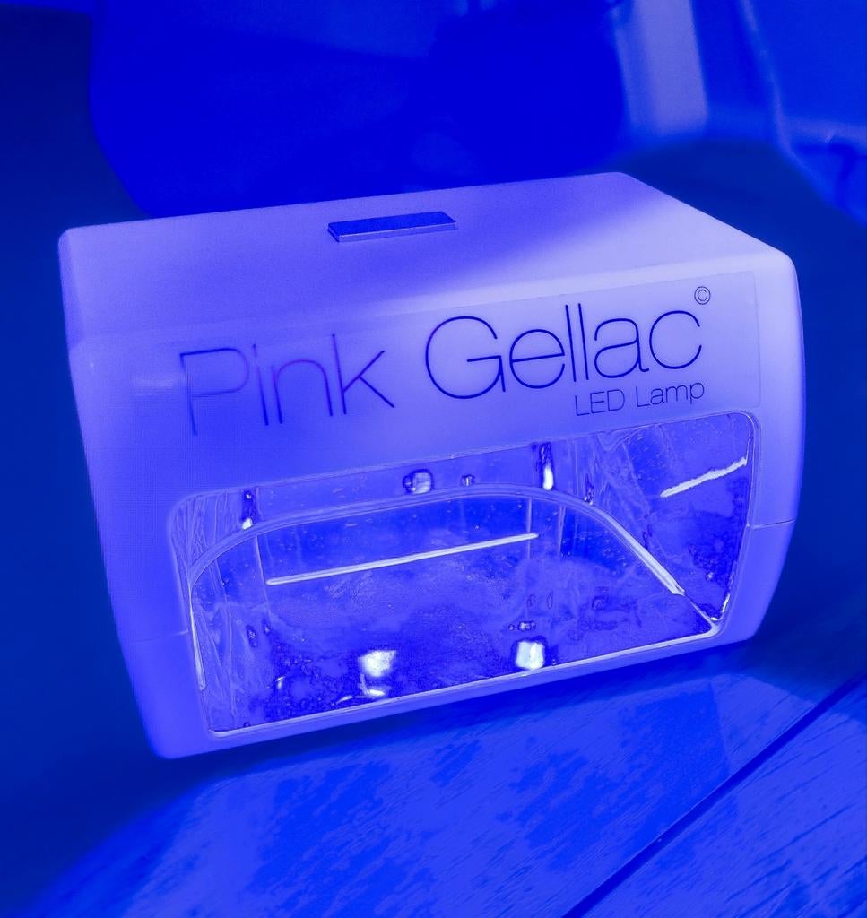 Pink Gellac LED lamp Compact voor manicure + kleuren, Ophalen, Wit, Zo goed als nieuw, Accessoires